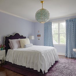 Purple Themed Girl's Bedroom with Customized Lighting