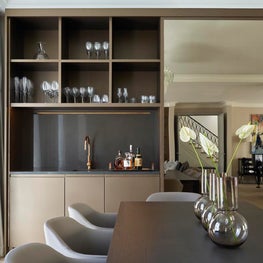 Kensington Townhouse Exterior Ground Floor Dining Area and Bar Detail (In Open Position)