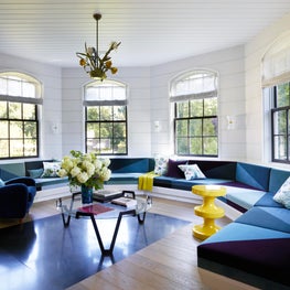 Short Hills Shingle Style Residence, A Light Filled Seating Room 