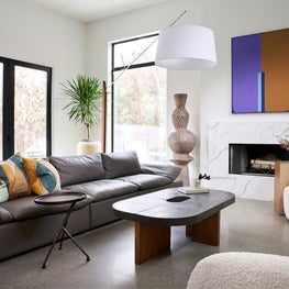 Portfolio: Contemporary sitting room with vibrant accents