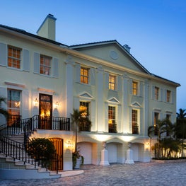 Exterior  French architectural details set the style for the interior design.