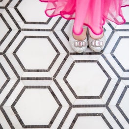 Powder Room Tile + Pink Tutu & Tiny Shoes