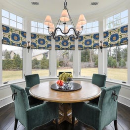 This breakfast bay was created to give the feeling of being outside