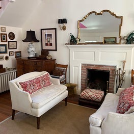 Seating Group on One End of a Long Living Room