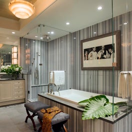 Masculine Master Bathroom with Wagamama Stone
