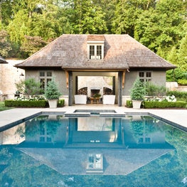 Authentic poolhouse and pool