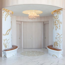 Featured Cosmopolitan of Las Vegas - foyer with mosaic tile & leather seats