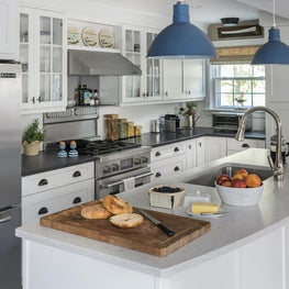 Traditional Maine summer cottage kitchen