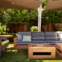 Marin County Family Home Backyard Lounge Area 