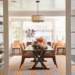 Boston, Brookline Residence, Dining Room with custom KRID area rug