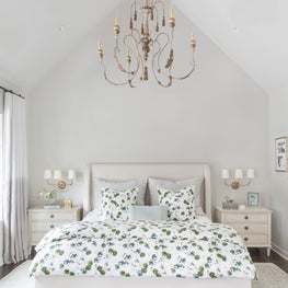 High End White Floral Bedroom - River Oaks - Houston, TX 