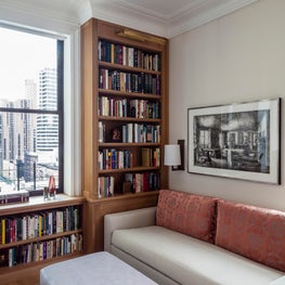 Park Avenue Residence, Study w/ custom bookcases