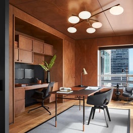 Burl Wood Clad Office