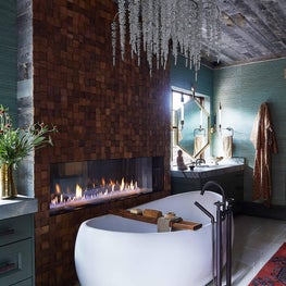 Elegant Turquoise Bathroom