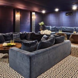 Basement Media Room With Style 