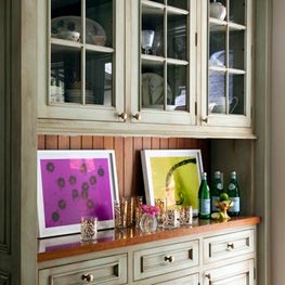 Kitchen Vignette with English Country Cabinetry
