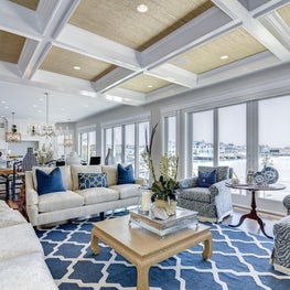 Family room in a Stone Harbor, NJ spec house