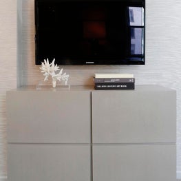 East 84th Highrise/Modern Bedroom/Media Console/Vignette