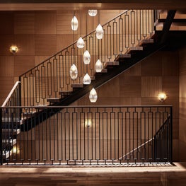 25th Street - Staircase with Drop Pendants