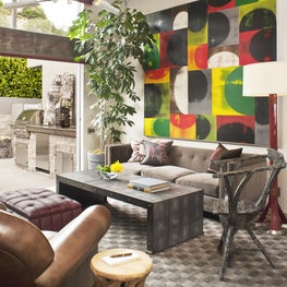 Family Room in Pacific Panorama Laguna Beach Home