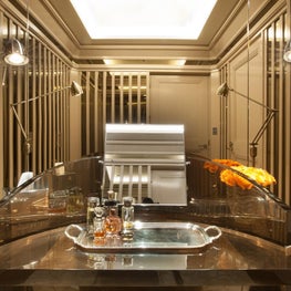  Park Avenue Apartment, Modern Dressing room with Mirror Paneling 