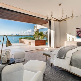 Master bedroom with spectacular views of Biscayne Bay | Bal Harbor
