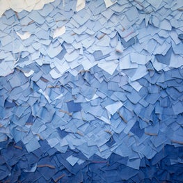 Custom Indigo Swatch Wall Application for a Denim Washhouse Showroom