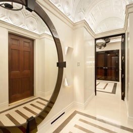 Park Avenue Apartment, Grand Entryway with Coffered Barrel-Vaulted Ceiling