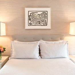 East 84th Highrise/Modern Bedroom/Bedroom Detail/Upholstered Headboard