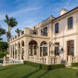 A classical lakefront Loire chateau in Palm Beach