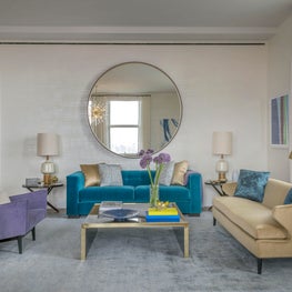 NYC Apartment Living Room, timeless mix of vintage and modern pieces 