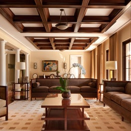 Transitional Living Space in a Classical Italian Palm Beach Villa.