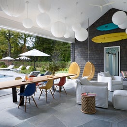 Portfolio: Short Hills Shingle Style Residence, Fresh, Colorful, Modern Pool House