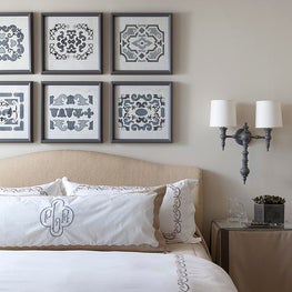 Traditional Bedroom with Leontine Linen Bedding