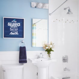 Chicago, Blue and white  kids bathroom 