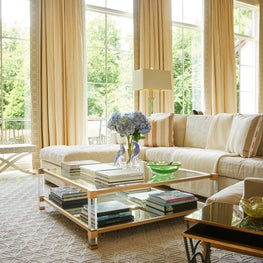 A formal living room in Dallas, Texas.