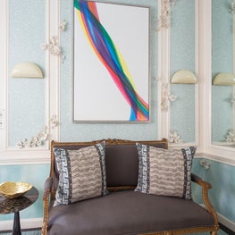 Traditional Home Holiday House Powder Room