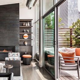 Toronto Penthouse Living Room & Terrace