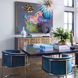 Blue and Gold Dining Room