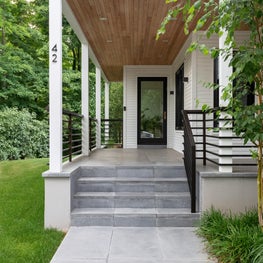 Farmhouse modern renovation front porch