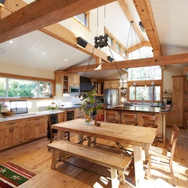 Rustic Wood Light-filled Silicon Valley Home