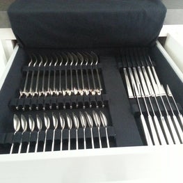 Silver drawers in a Boston residence 