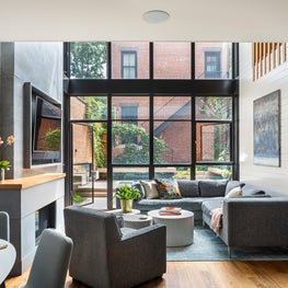 Cobble Hill Row House and Carriage House Living Room