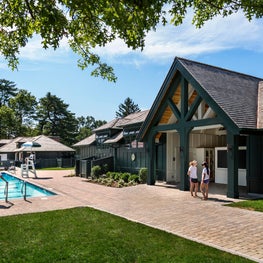 Winged Foot Golf Club, New Pool House, Green Painted Timber, Gable