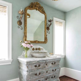 Powder Bath with Antique Finishes