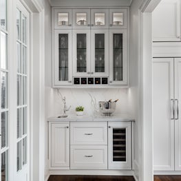 Crestwood kitchen, wet bar with custom millwork