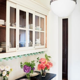 Malibu Spanish Colonial, Butler's Pantry with Custom Cabinets & Vintage Styling 