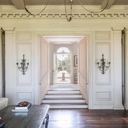 Living Room with View to Entry Court, Longwood Farm, Texas