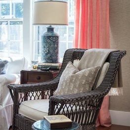 Traditional Maine summer cottage living room