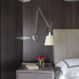 Lincoln Park Residence Master Bedroom Detail with a Bespoke Screen.